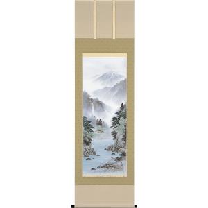 掛け軸専門 掛軸 販売 通販店 水墨山水（安江 春光） 年中掛け 水墨画