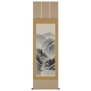 掛け軸専門 掛軸 販売 通販店 彩色山水（小林 翠月） 年中掛け 山水画