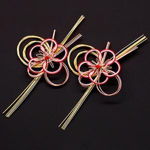 水引 梅の花の装飾品 水引梅の花アクセサリーの作り方 - YouTube