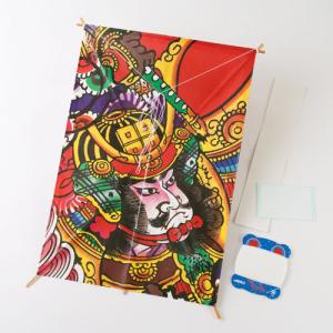 和凧カイト【川中島】日本製 和凧/大大凧 (原画 橋本禎造)T-303-715