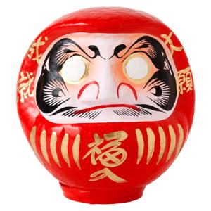 高崎だるま　縁起だるま　5号（高さ20cm）赤　群馬県指定ふるさと伝統工芸品（肩に入る文字は写真と異なる場合があります）