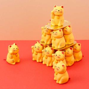 廣田硝子 招き猫 菓子ビン 大 レトロ感ある懐かしのガラス瓶