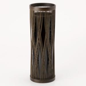 駿河竹千筋細工 花器 登龍 静岡伝統工芸品 竹 花瓶 台付き 日本製 : 和