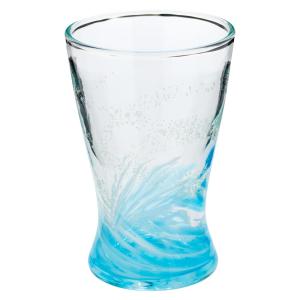 琉球ガラス　海蛍アイスグラス　水 (748-0014)　神秘的に光るグラス　作者：泉川寛勇　沖縄県の工芸品　在庫限り｜wazakkawakei