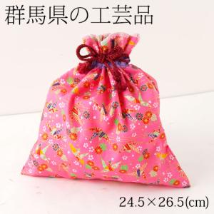 巾着袋01　群馬県の工芸品　Drawstring bag, Gunma craft｜wazakkawakei