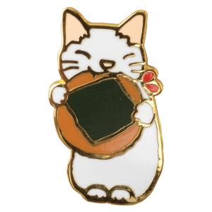 ピンズコレクション　のりせんべい (PZ-62)　ポタリングキャット　Cat pins, Pottering cat｜wazakkawakei