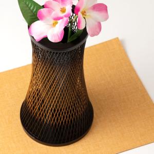 駿河竹千筋細工 花器 花音 塗り 静岡伝統工芸...の詳細画像1