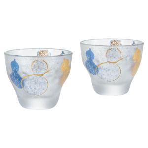 六瓢箪　冷酒グラスペアセット　プレミアムニッポンテイストシリーズ　Sake glass pair set of Gourd｜wazakkawakei