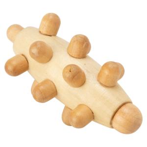 ハンドマッサージャー　イボイボタイプ　握りツボ押し (KS)　木製　Wooden hand massager｜wazakkawakei