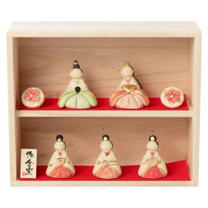 硝子立雛 「金襴/錦桜」 桃の節句 人形 ガラス ガラス細工 飾り