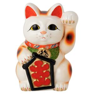 常滑焼 招き猫：貯金箱 開運黒手長 小判付招猫（手長タイプ）13号