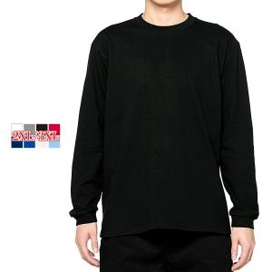 ロンt 大きいサイズ メンズ 長袖 tシャツ 無地 Tシャツ 厚手 リブ 袖 2XL 3XL 大きめ...