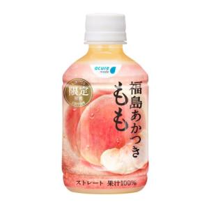 桃 福島あかつき もも 280ml 24本入 | ジュース お中元 送料無料 ストレート フルーツ ギフト ドリンク プレゼント 福島 モモ ピーチ あかつき桃 ペットボトル