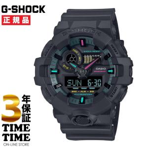 CASIO カシオ G-SHOCK Gショック Multi Fluorescent color series ブラック GA-700MF-1AJF 【安心の3年保証】｜wbc-store-khm