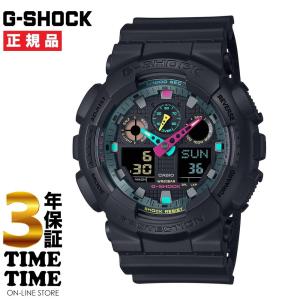 CASIO カシオ G-SHOCK Gショック Multi Fluorescent color series ブラック GA-100MF-1AJF 【安心の3年保証】｜wbc-store-khm