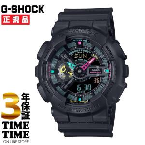 CASIO カシオ G-SHOCK Gショック Multi Fluorescent color series ブラック GA-110MF-1AJF 【安心の3年保証】｜wbc-store-khm