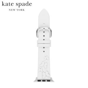 Kate Spade ケイトスペード Apple Watch用ベルト アップルウォッチ レザー 38/40/41mm対応 ホワイト KSS0127｜wbc-store-khm