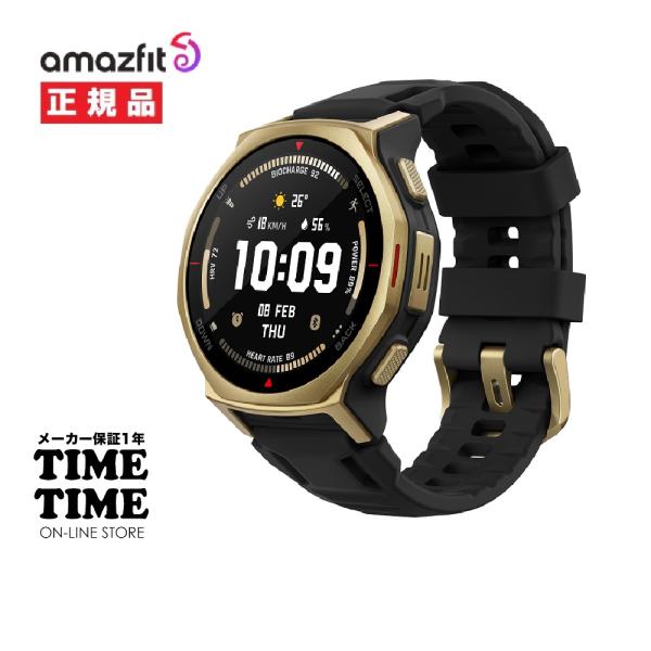 Amazfit アマズフィットT-Rex3 Pro 44mm ブラックゴールド スマートウォッチ G...