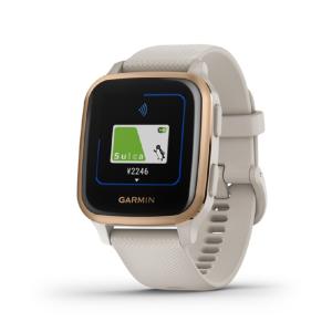 GARMIN ガーミン Venu SQ Music Light Sand/Rose Gold 010-02426-71 【安心のメーカー1年保証】 Suica対応