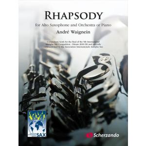 (楽譜) ラプソディ / 作曲：アンドレ・ウェニャン (アルト・サクソフォーン＆ピアノ)