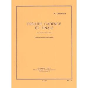 (楽譜) 前奏曲、カデンツァとフィナーレ / 作曲：アルフレッド・デサンクロ (サクソフォーン＆ピア...