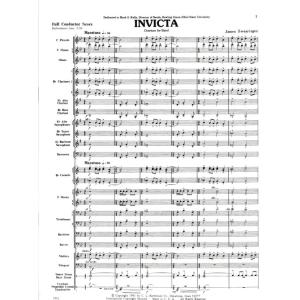 (楽譜) インヴィクタ / 作曲：ジェイムズ・スウェアリンジェン (吹奏楽)(フルスコアのみ)