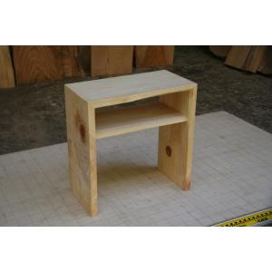 ひのき（桧）、サイドテーブル、ナイトテーブル、一人用ベンチ、一枚板、天然木、無垢材、｜wd-nagahara