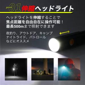 懐中電灯 LED 充電式 強力 軍用 最強 l...の詳細画像3