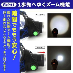 ヘッドライト 充電式 led 釣り 防水 明る...の詳細画像5