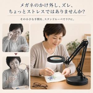 スタンドルーペ ライト付き 30倍 拡大鏡 ス...の詳細画像1