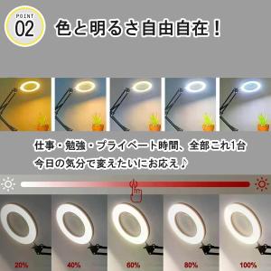 スタンドルーペ ライト付き 30倍 拡大鏡 ス...の詳細画像4