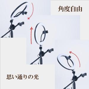 リングライト スマホ 三脚 自撮り スマホスタ...の詳細画像5