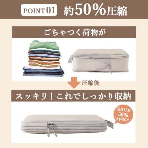 トラベルポーチ 圧縮袋 旅行用 バッグ 衣類 ...の詳細画像3