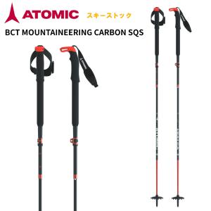 2024 ATOMIC アトミック ストック BCT MOUNTAINEERING CARBON SQS 115-135cm スキー 伸縮ポール ストック AJ5005452 Grey / Red｜we-love-snow