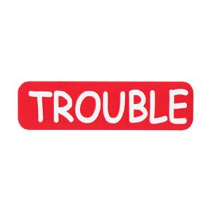 ステッカー No 929 TROUBLE
