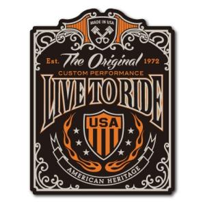 バイカーステッカー BIKER STICKER バイク ハーレー ヘルメット LIVE TO RID...