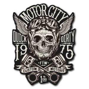 バイカーステッカー BIKER STICKER バイク ハーレー ヘルメット MOTOR CITY ...