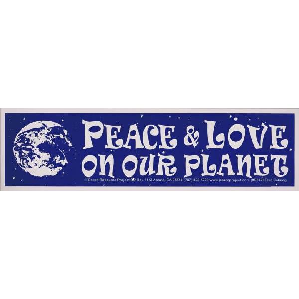 ステッカー BS063 PEACE&amp;LOVE ON OUR PLANET