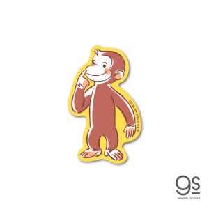 おさるのジョージ ダイカットミニステッカー アニメ ぼくジョージ ユニバーサル グッズ イラスト キャラクター かわいい アニメ gs 公式グッズ CG-019