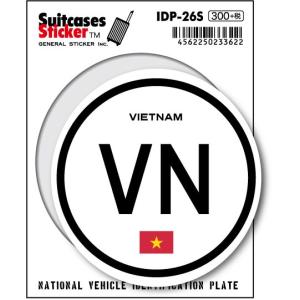 国際識別記号ステッカー IDP26S ベトナム VIETNAM スーツケースステッカー 機材ケースにも！｜we-love-sticker
