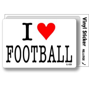 アイラブステッカー IL020 I love FOOTBALL｜we-love-sticker