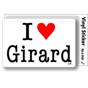 アイラブステッカー ILBT005 I love Girard ジラルド｜we-love-sticker