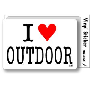 アイラブステッカー ILBT046 I love OUTDOOR アウトドア｜we-love-sticker