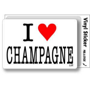 アイラブステッカー ILBT63 I love CHAMPAGNE シャンパン