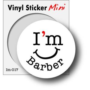 職業ステッカー I&apos;m Barber 美容師 im017 職人 ステッカー グッズ