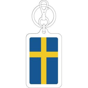 KSK218 スウェーデン SWEDEN 国旗キーホルダー 旅行 スーツケース｜we-love-sticker