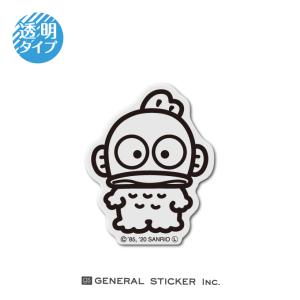 ハンギョドン 線画 透明 キャラクターステッカー サンリオ フェイスシールド イラスト クリアステッカー ライセンス商品 LCS1138 gs ステッカー 公式グッズ