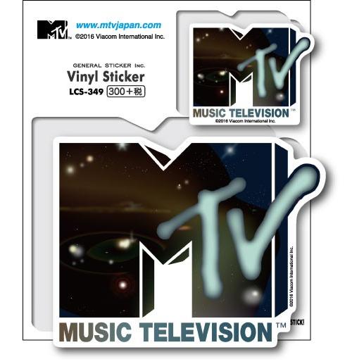 MTV ロゴ ステッカー スペースネオン LCS349 音楽 ミュージック グッズ