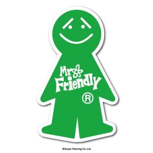 Mr.Friendly ミニステッカー 緑 グリーン ミスターフレンドリー ステッカー LCS980 キャラクター グッズ｜we-love-sticker