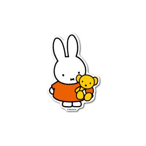 miffy ミッフィー&くまちゃん キャラクターステッカー 絵本 イラスト かわいい こども ダイカット ミッフィー うさぎ うさこちゃん 人気 MIF003 gs 公式｜we-love-sticker